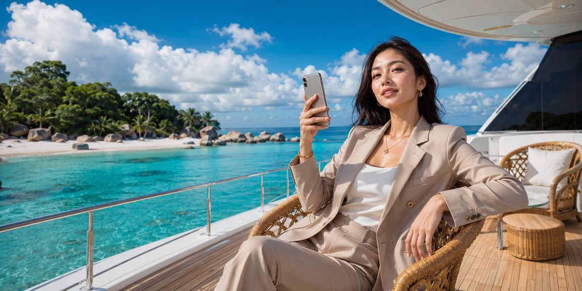 Pemain mendaftar akun baru di pantai dengan suasana cerah dan penuh semangat