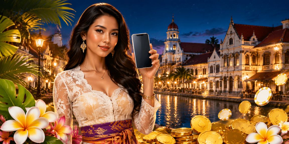 Pengguna memainkan permainan kasino melalui ponsel dengan tampilan antarmuka yang jelas